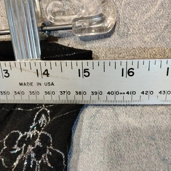 Eclipse Women's Black & Silver Glitter  Strapless Evening Dress Size XS - Picture 11 of 12